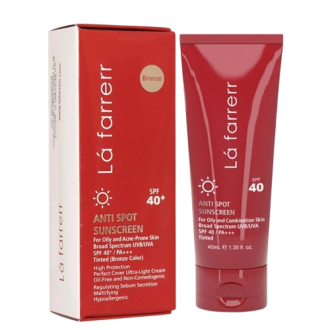 ضد آفتاب و ضدلک رنگی پوست های چرب و مستعد آکنه +SPF40