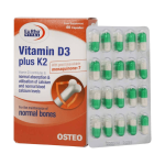 کپسول ویتامین D3 1000 پلاس K2 یوروویتال 60 عدد