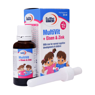 قطره مولتی ویت آیزن و زینک یوروویتال 30 میلی لیتر