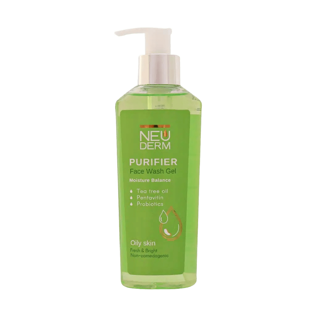 Neuderm-Gentle-Purifier-Face-Wash-Gel-For-Oily-Skin-۲۰۰-ml ژل شستشو صورت نئودرم مدل Gentle Purifier مناسب پوست چرب 200 میلی لیتر