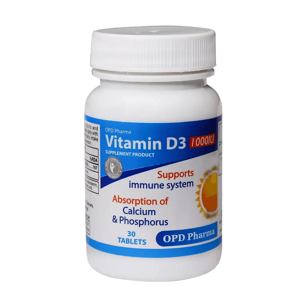 OPD-Pharma-Vitamin-D3-1000-IU-30-Tabs قرص ویتامین D3 1000 واحد او پی دی فارما 30 عدد